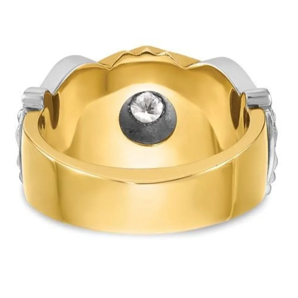 IBGoodman 14K Two-Tone Masonic Shriner’s Ring – 0.50ct Diamond, Size 10